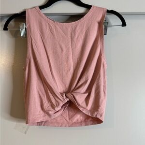 Forever 21 Pink Twist Front Crop Top